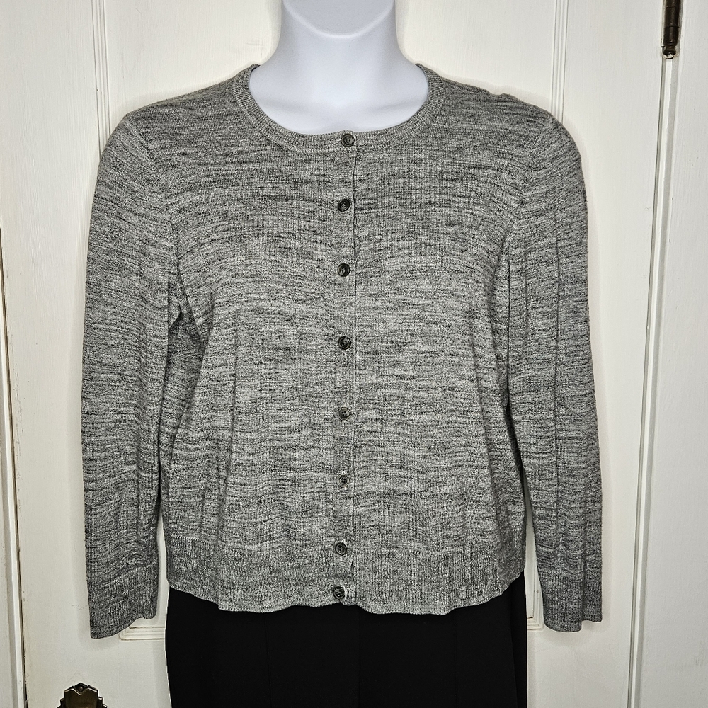 Croft & Barrow Lightweight Women's Cardigan In Heather Grey - Size Petite XL
